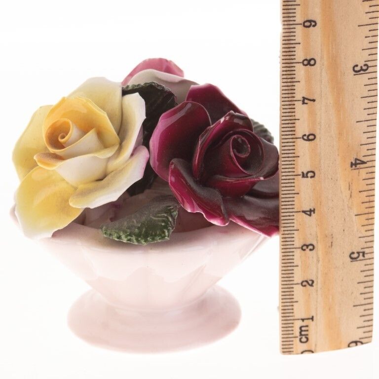 Staffordshire Porcelain Flowers Vase photo for sale