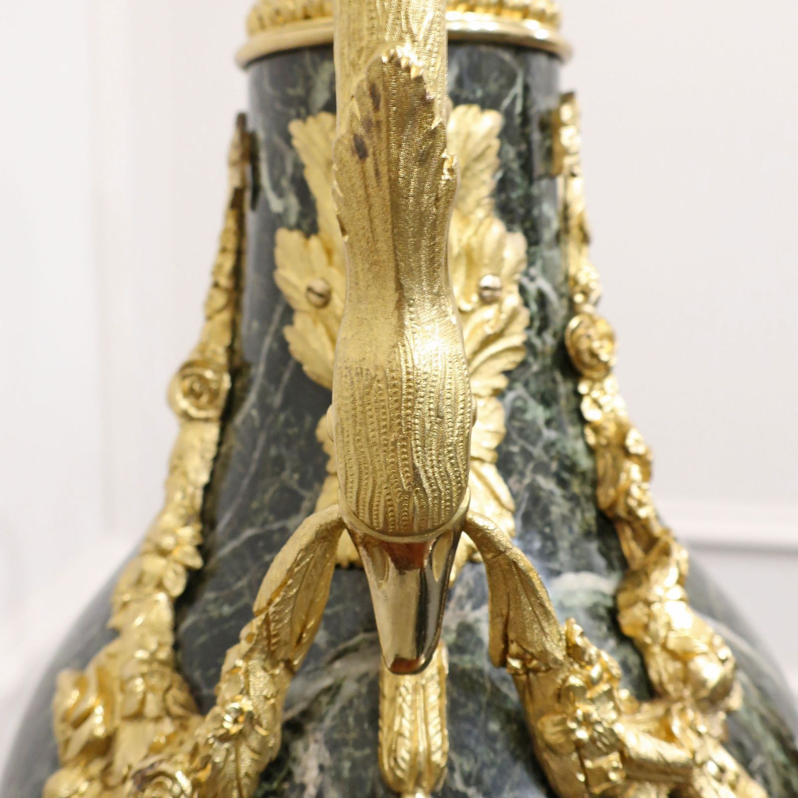 Pair Of French Louis XVI Style Marble & Gilt Bronze Table Lamps photo 6500.0