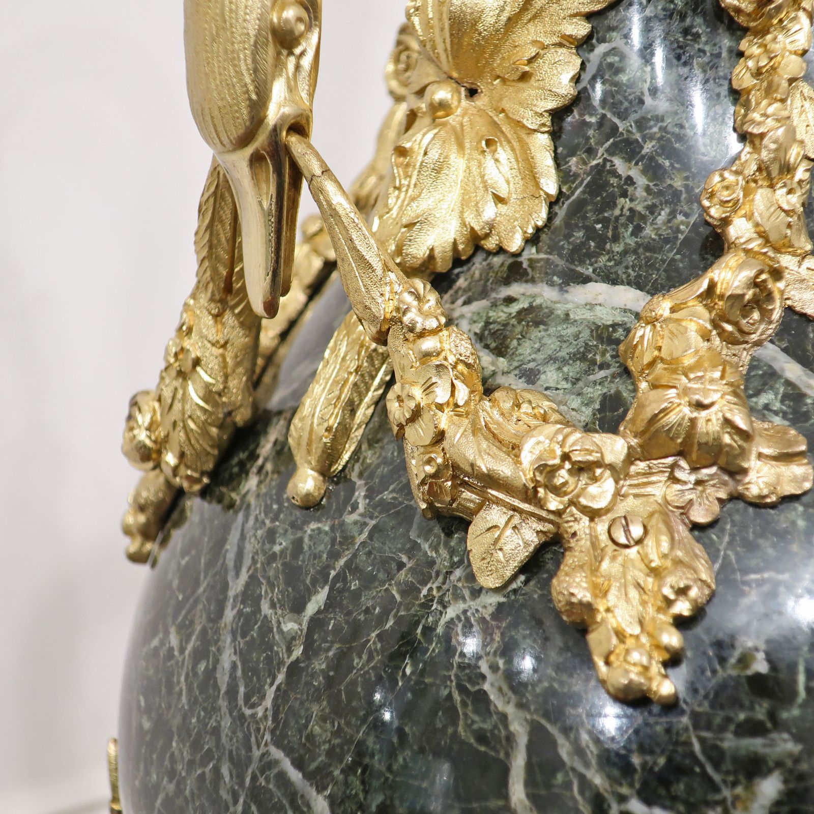 Pair Of French Louis XVI Style Marble & Gilt Bronze Table Lamps photo buy
