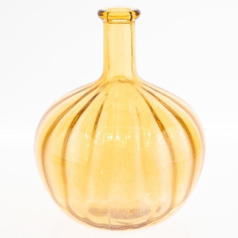 Antique Amber Glass Decanter Bottle