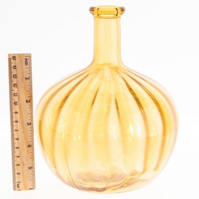 Antique Amber Glass Decanter Bottle photo for sale