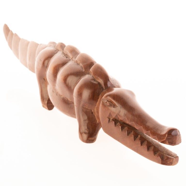 African Carved Wood Crocodile Alligator photo furniture