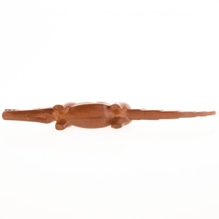 African Carved Wood Crocodile Alligator photo for sale