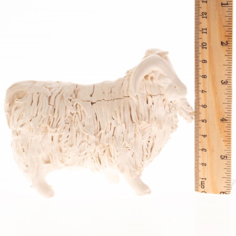Antique Ceramic Sheep Figure photo Art