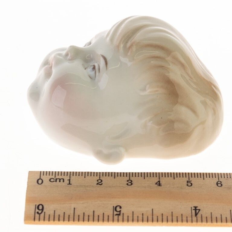 Continental Porcelain Ceramic Child Face Wall Hanging photo for sale