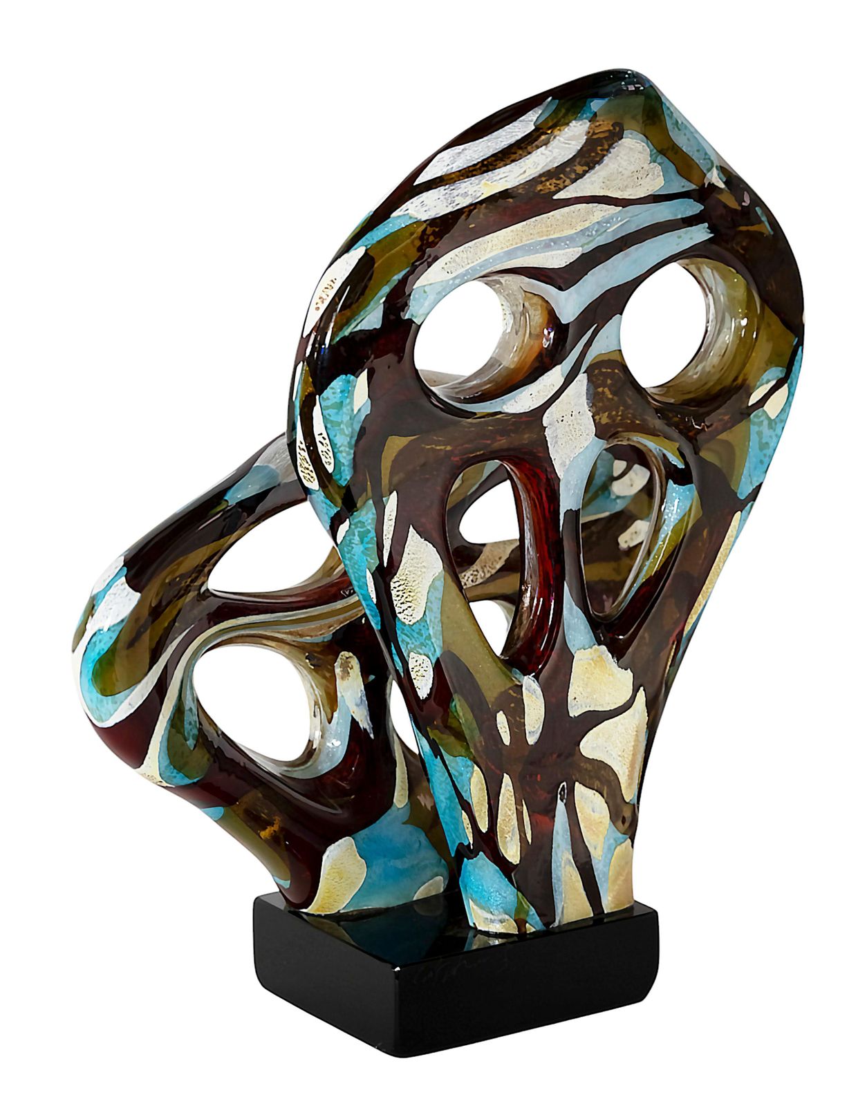 Italian Handmade And Signed Murano Glass Sculpture photo Art