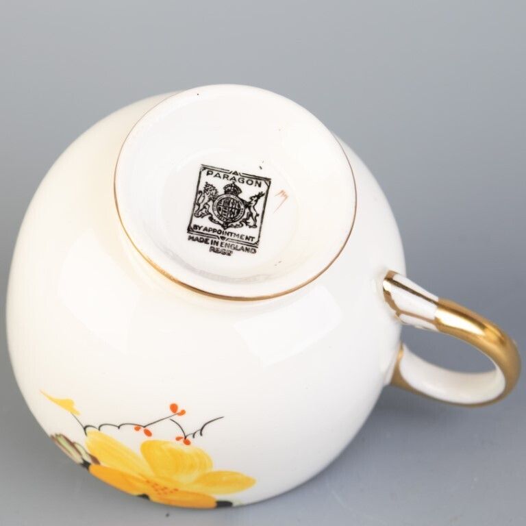 Art Deco Paragon Fine Hand Painted Gilt Porcelain Teacup photo furniture