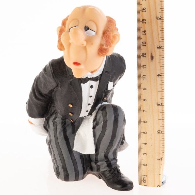 Comical Butler Wine Bottle Holder Figure photo for sale