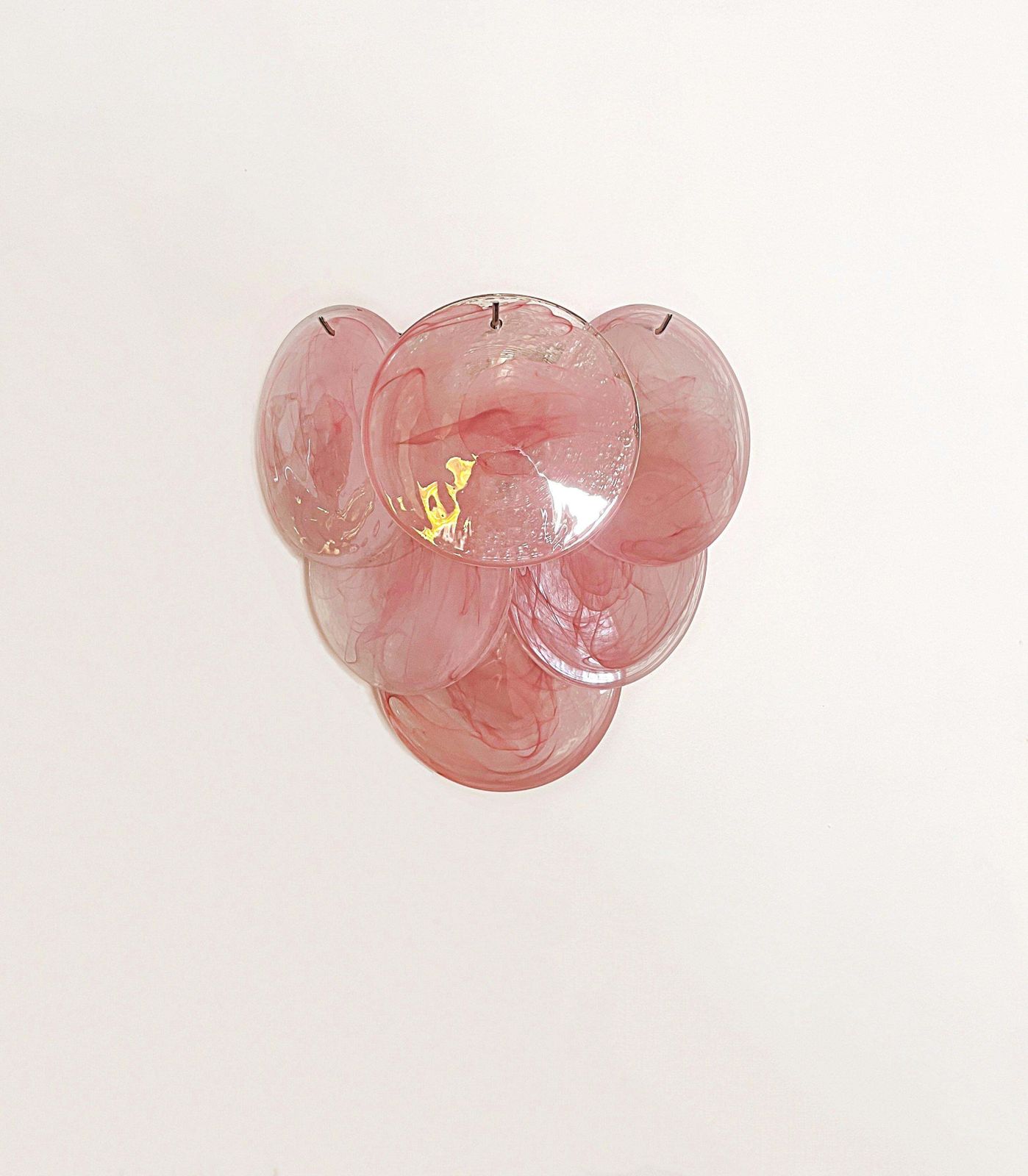 Pair Of Wall Sconces Murano Discs photo 464.0