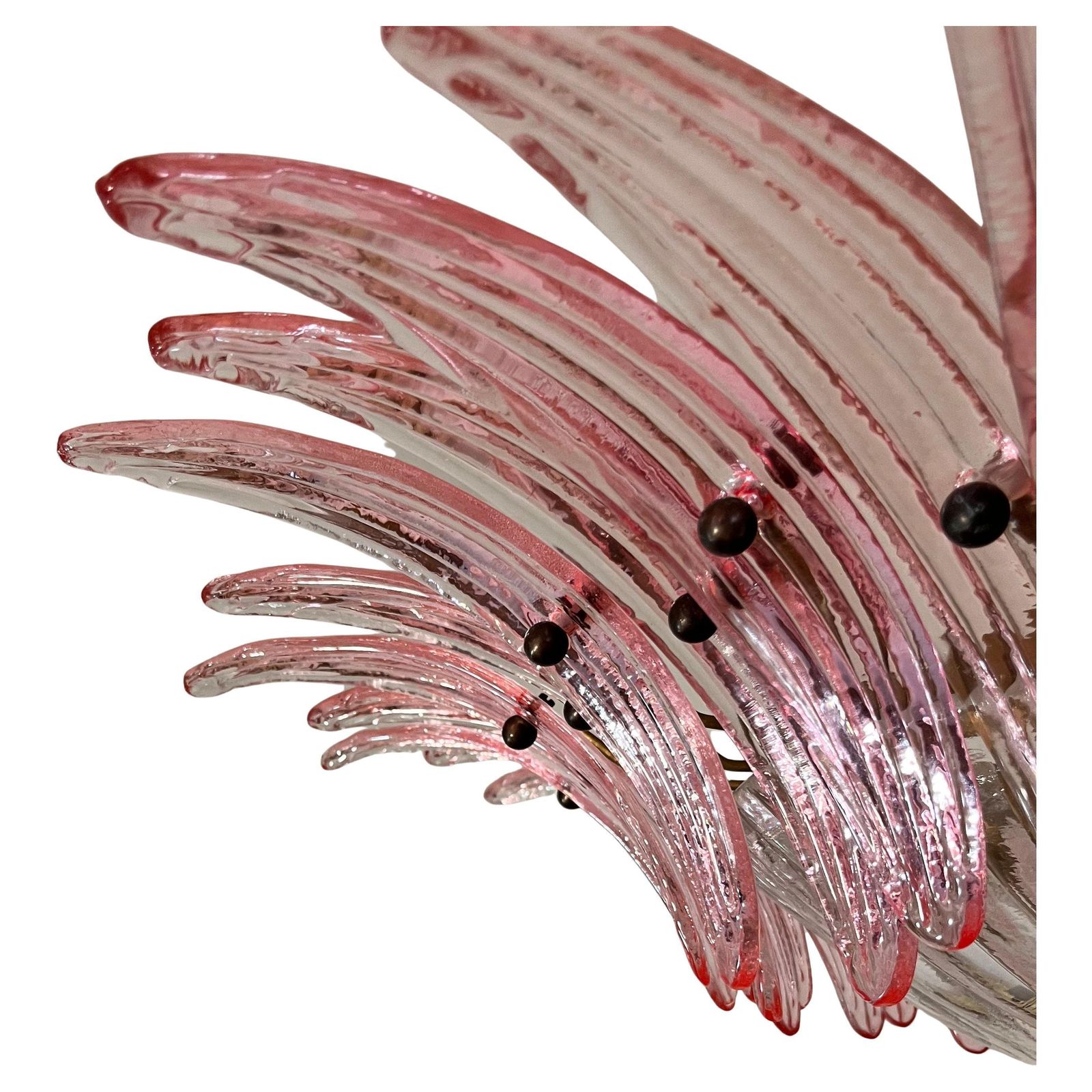 Pair Mid 20th Century Pink Murano Chandelier photo buy