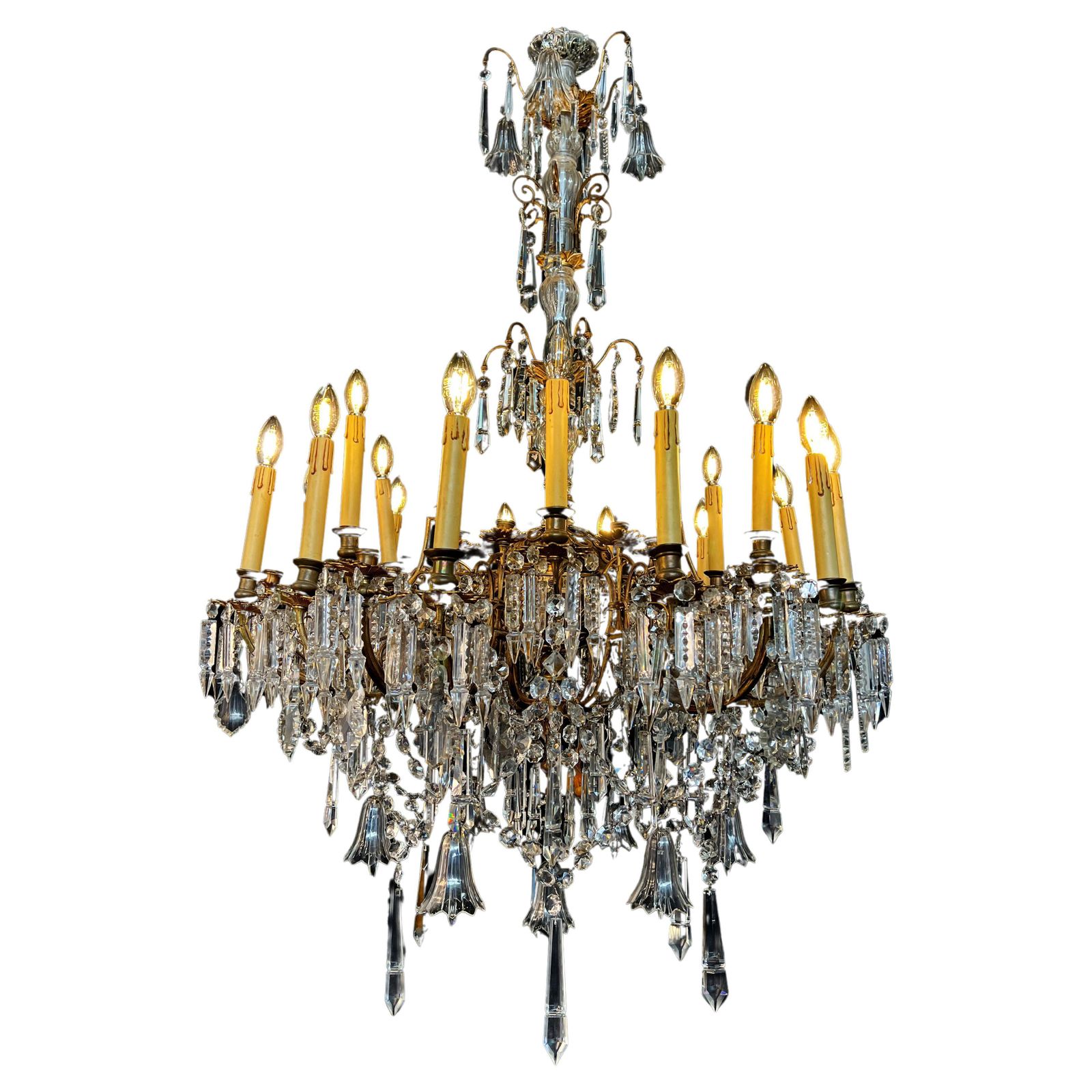 Majestic Bohemian Chandelier. Wien 1930s