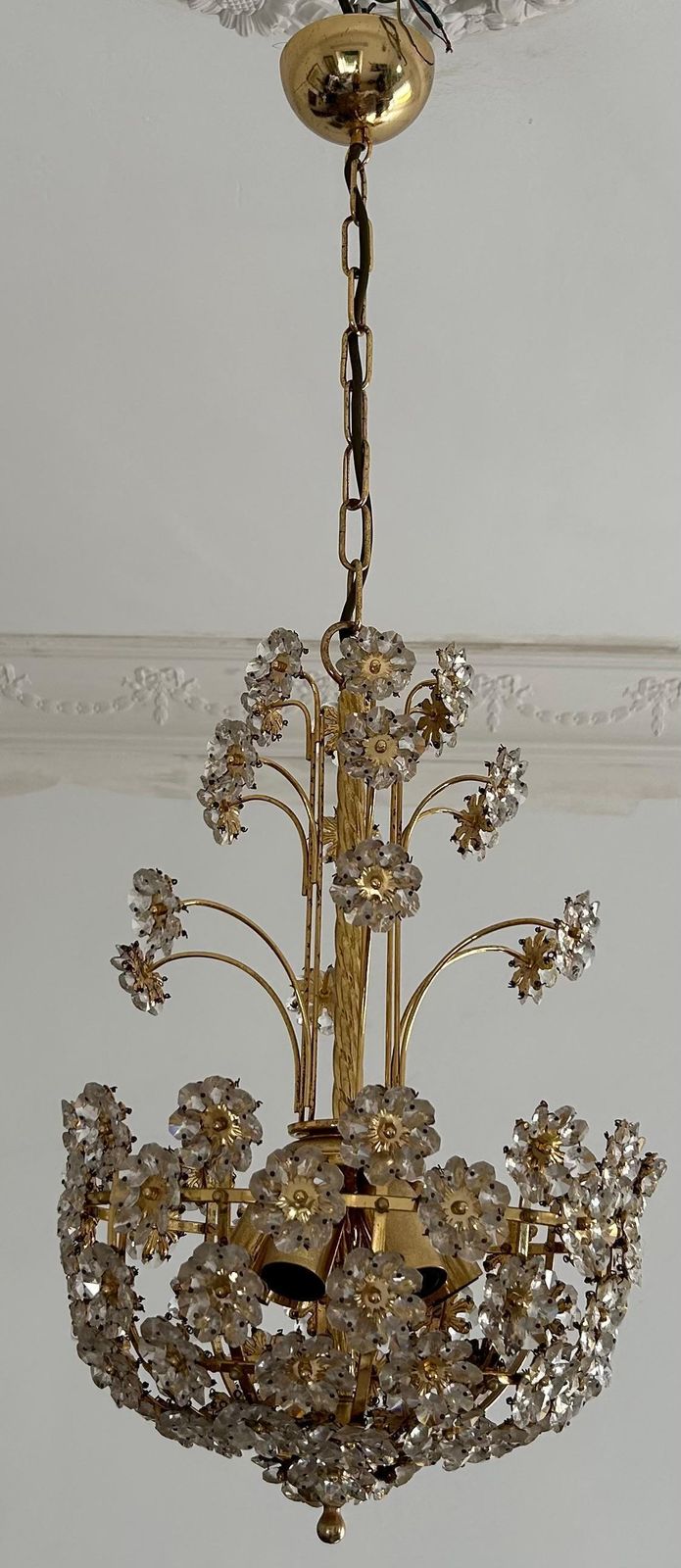 Sparkling Floreal Murano Chandelier, 1980's photo furniture