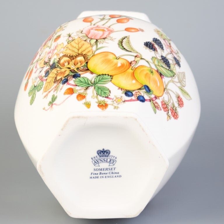 Royal Aysnley Porcelain Ceramic Fruits Vase photo furniture