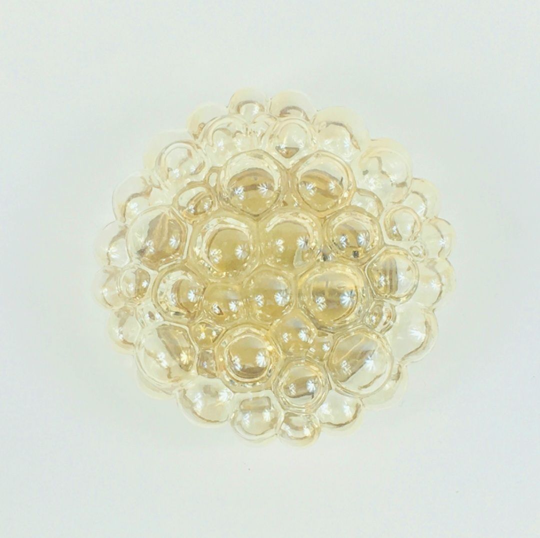 Mid Century Amber Bubble Glass Ceiling Light By Helena Tynell For Limburg, Germany, 1960s photo furniture