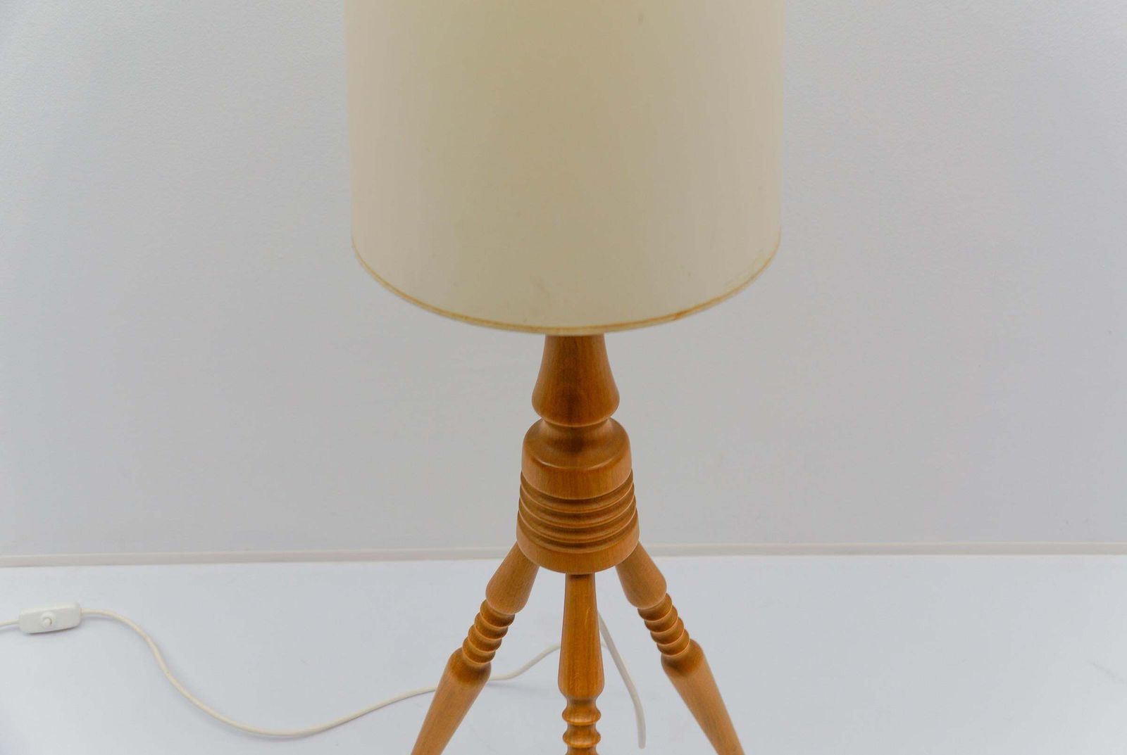Lovely Mid Century Modern Floor Lamp In Wood, 1960s, France photo 1415.0