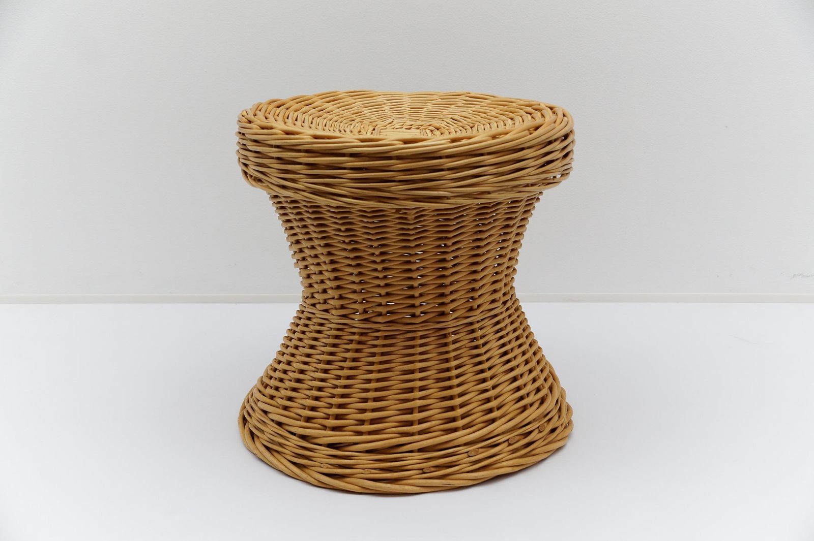Mid Century Modern Rattan Stool With Storage Space, Italy 1960s photo furniture