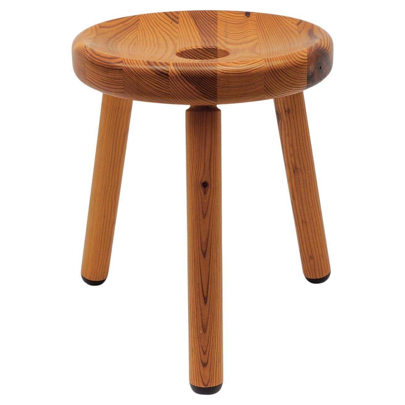 Stool In Bertel Gardberg ‘Sauna’ Style Made Of Pine Wood, Finland, 1960s