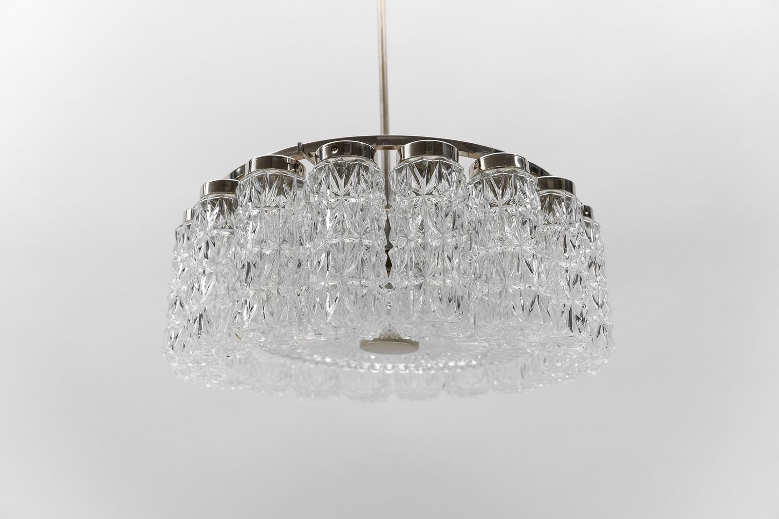 Crystal Glass Chandelier From Kalmar Leuchten, 1960s photo vinterior