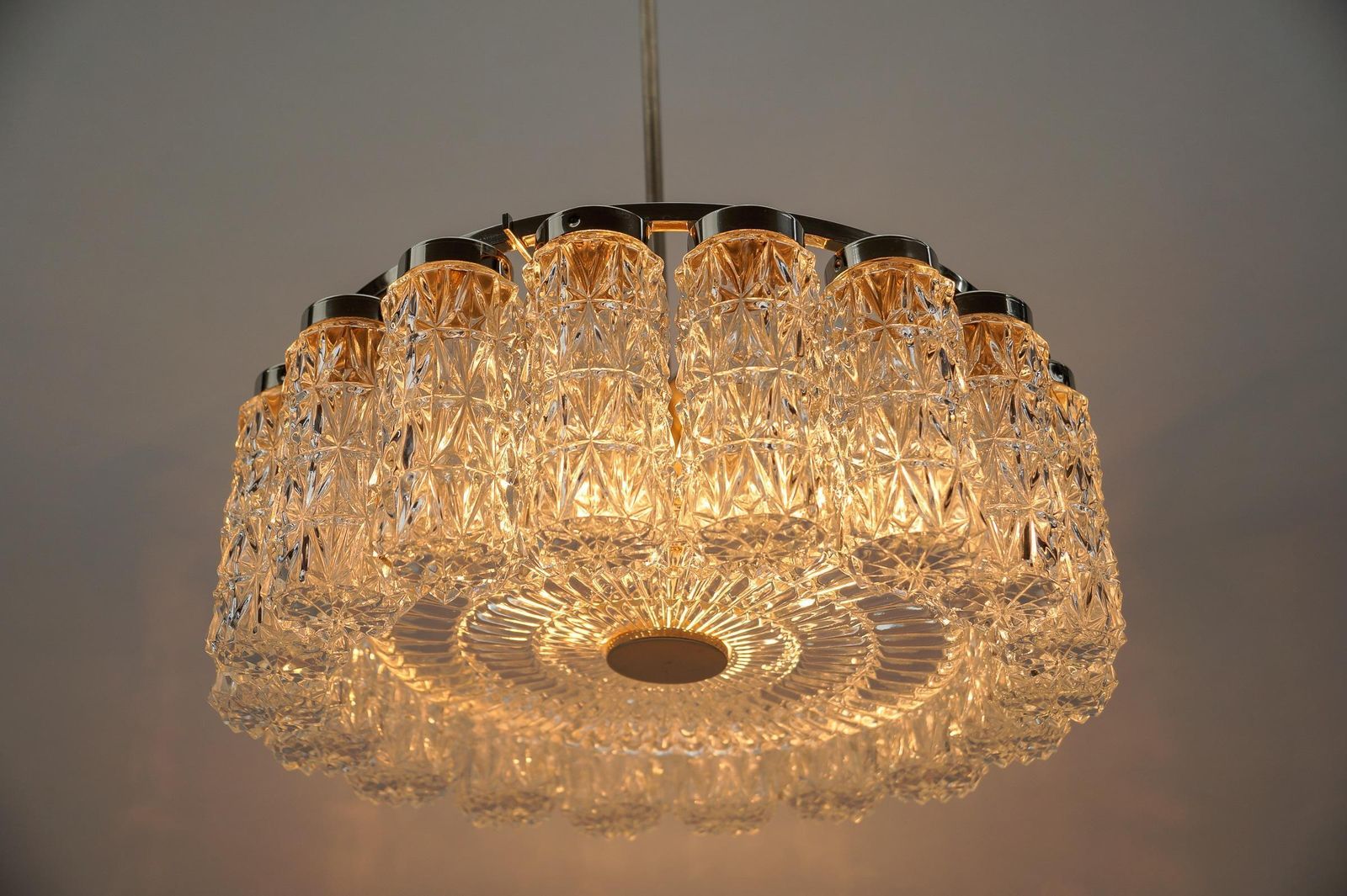 Crystal Glass Chandelier From Kalmar Leuchten, 1960s photo buy