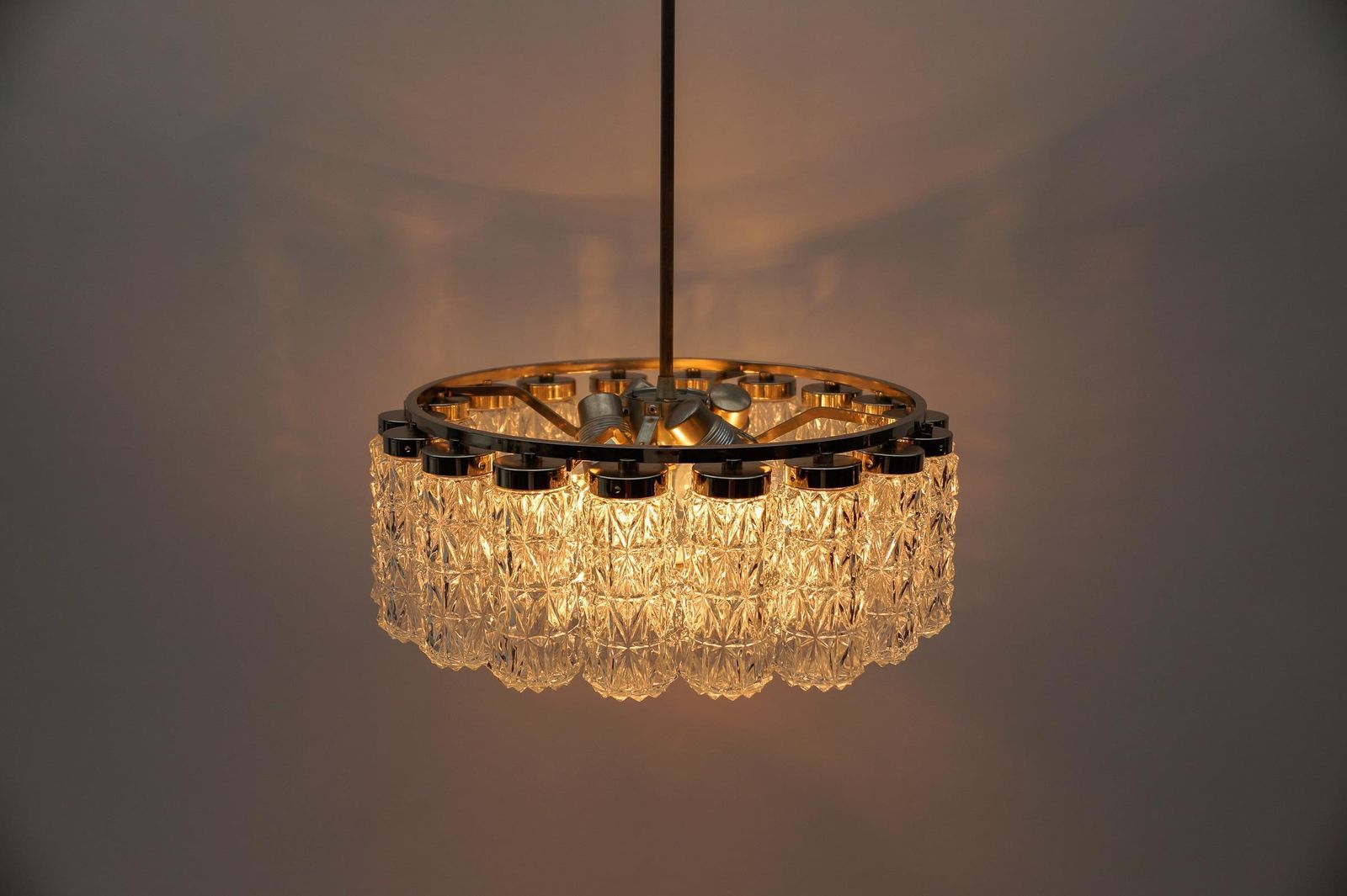 Crystal Glass Chandelier From Kalmar Leuchten, 1960s photo vintage