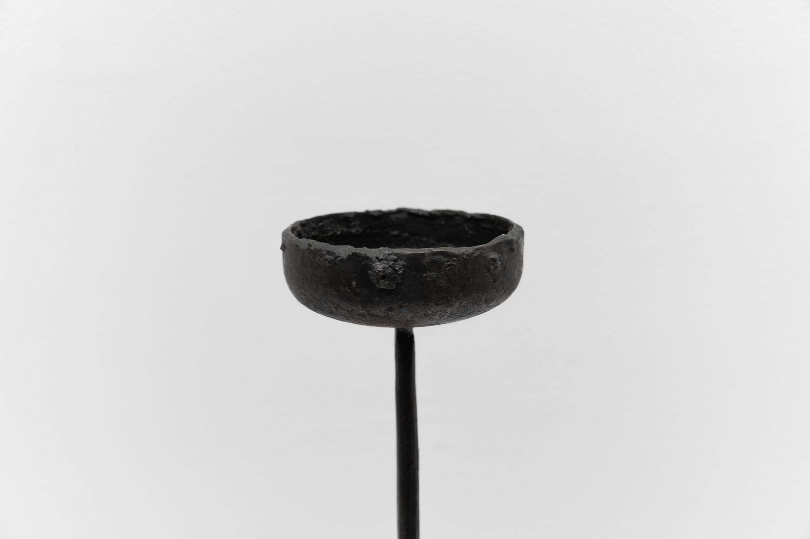 Lovely Floor Wrought Candle Holder By Manfred Bredohl Vulkanschmiede, 1970s photo buy