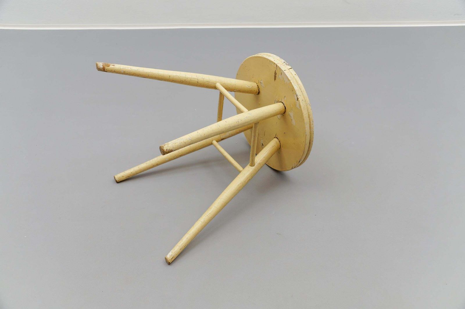 Lovely French Art Deco Wooden Working Stool, 1940s photo buy