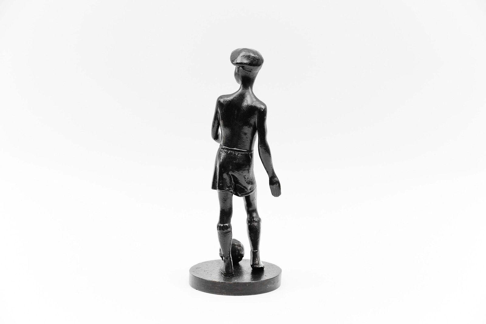 Soccer Player, Art Deco Sculpture, Ca. 1940s photo vintage