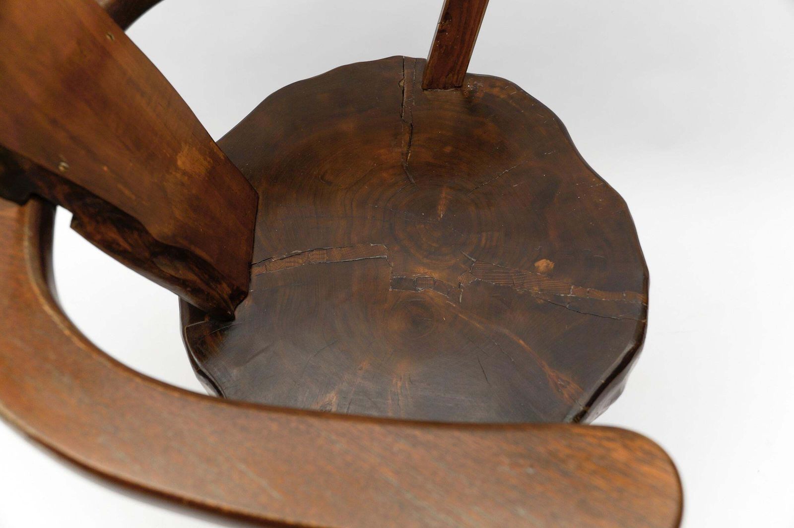 photo buy Mid Century Modern French Wooden Armchair, Pierre Chapo Attributed, 1960s