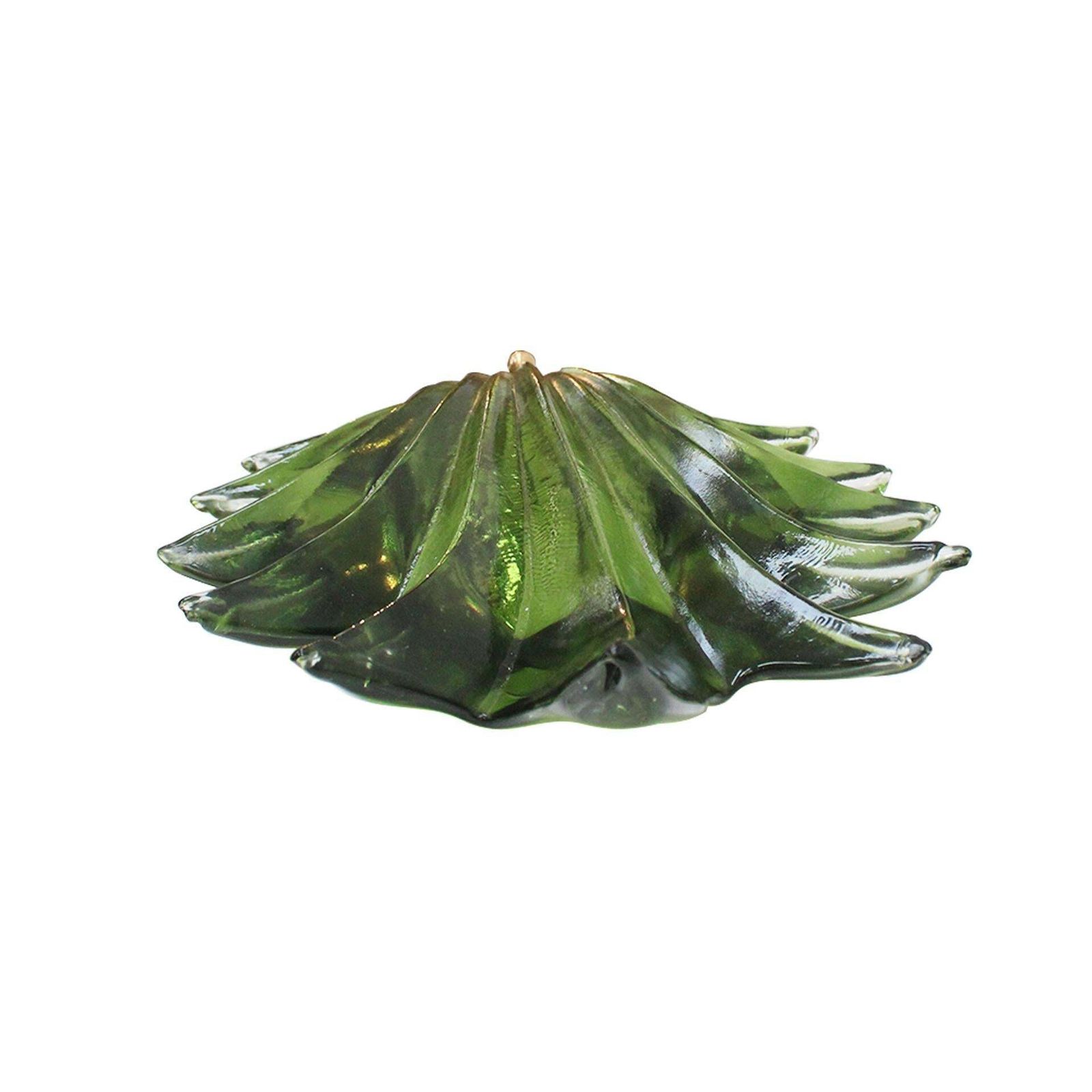 Pair Of Floral Murano Glass Wall Sconces In Green, Italian Art Glass Lighting photo 1329.0