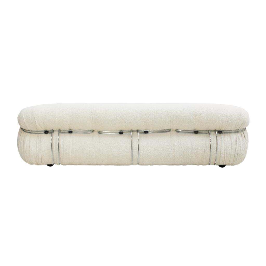 Midcentury White Wool Soriana Sofa And 2 Armchairs By Tobia Scarpa For Cassina photo 21872.0