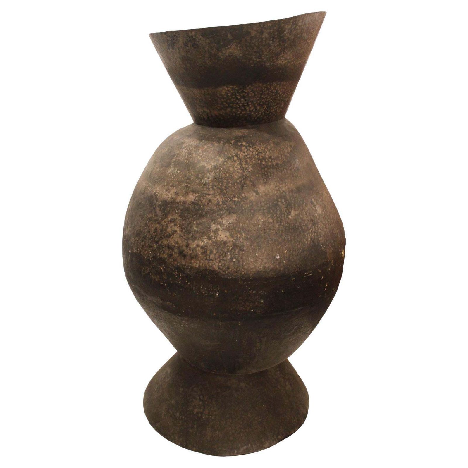 Moroccan Large Vessel   Sculpture Made Of Hammered Metal