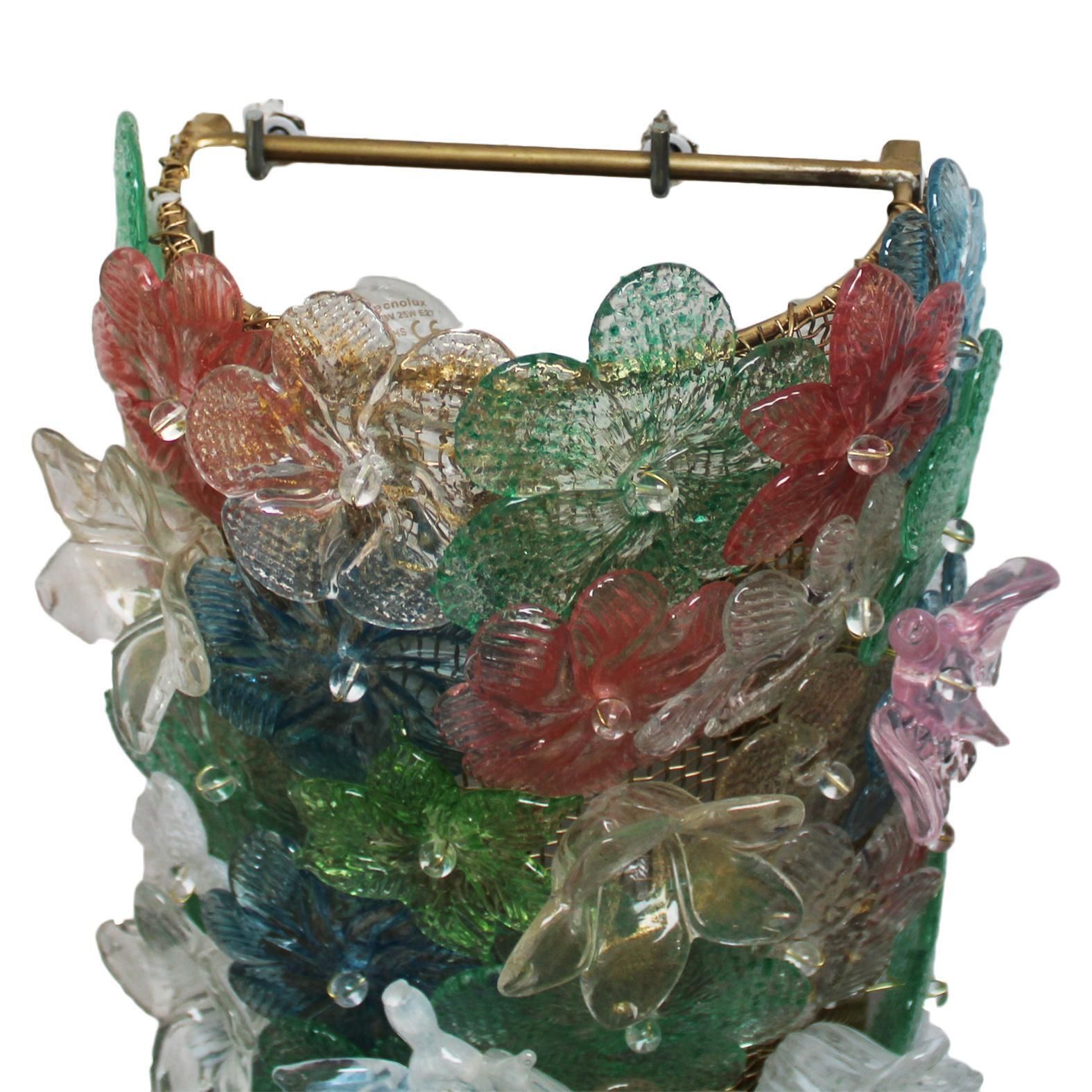 photo furniture Mid Century Sconces In Green Blue Yellow, Red And White Murano Glass For Seguso