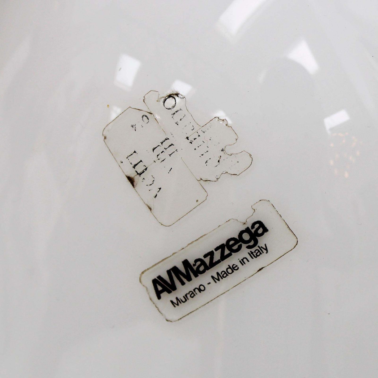 Mushroom Shaped White And Clear Glass Table Lamp Designed By Mauro Marzollo photo Lighting