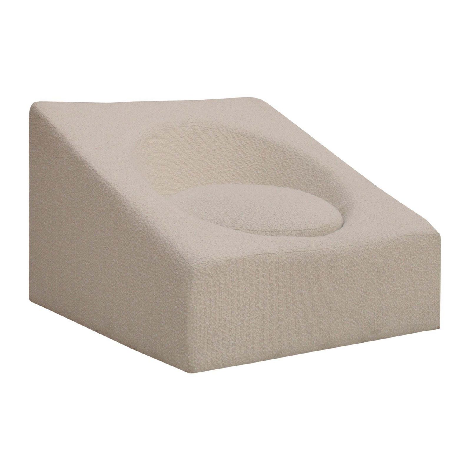 Pair Of Italian Retrofuturist Armchairs In White Wool And Cube Shape photo furniture
