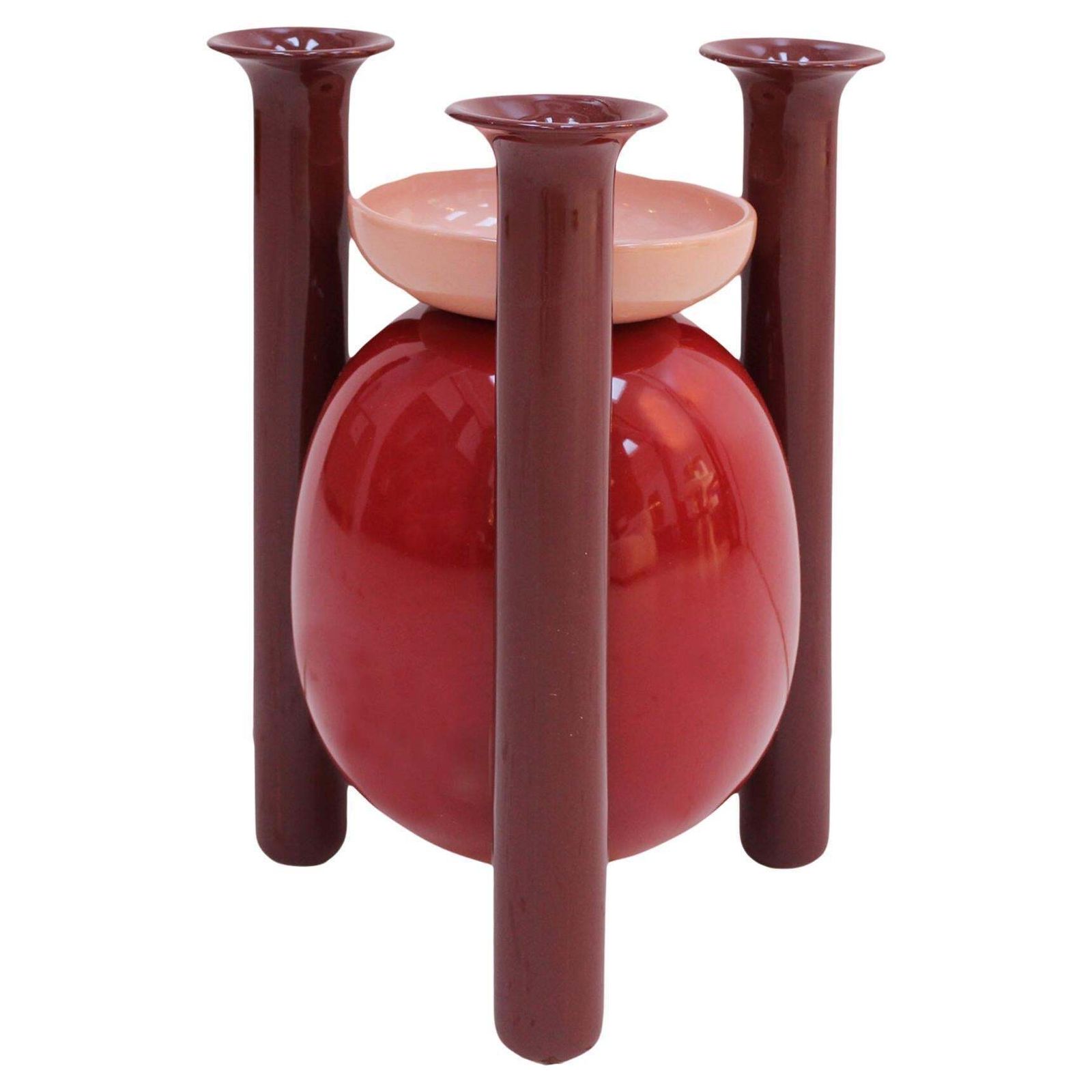 Contemporary Red Vases Made Of Ceramic Designed By Jaime Hayón