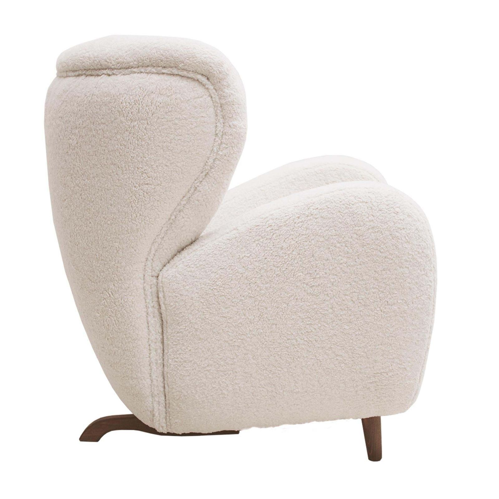 Late 20th Century Wool And Solid Wood Pair Of Armchairs, Norway photo for sale