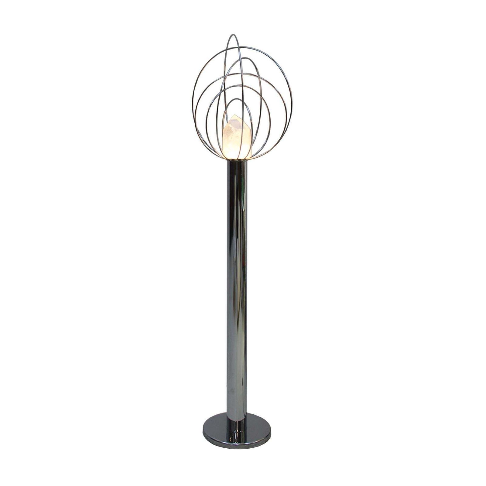 Mid Century Modern By Angelo Brotto Metal Barnaba Pair Of Italian Lamps photo Lighting