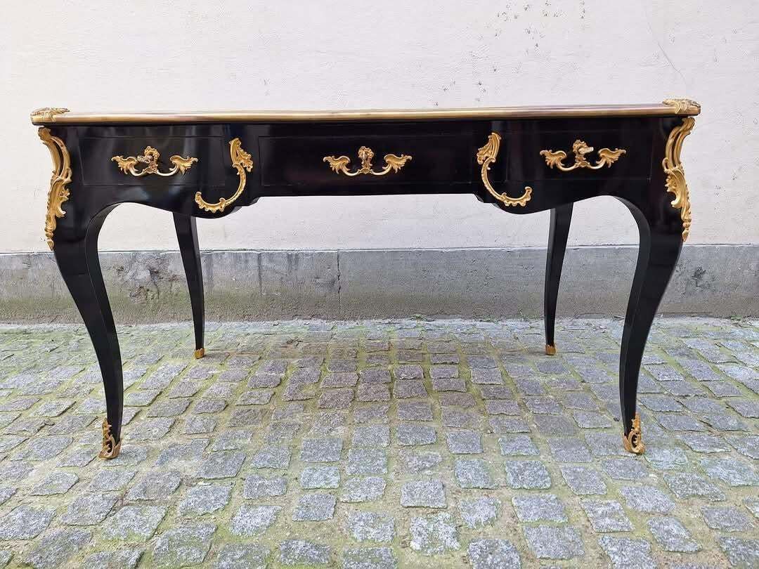 photo furniture Gorgeous Louis XV Style, Ormolu Mounted, Bronze Dore, Bureau Plat, Writing Desk!