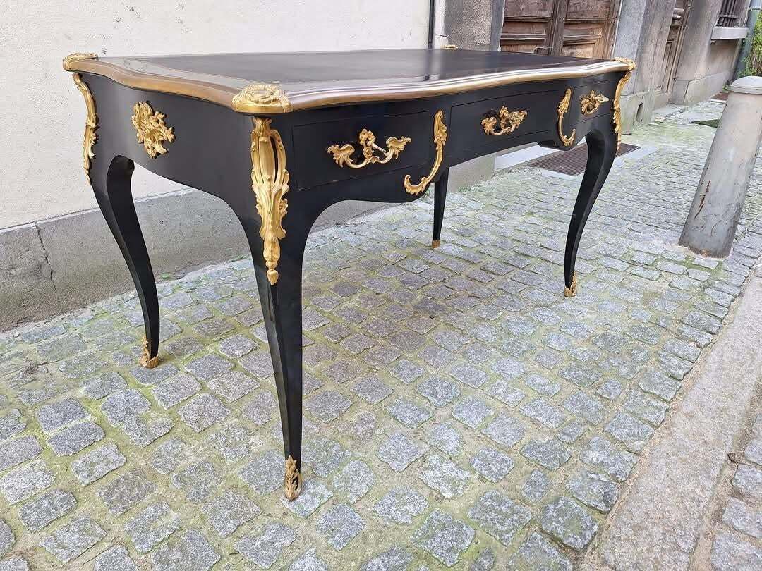 photo for sale Gorgeous Louis XV Style, Ormolu Mounted, Bronze Dore, Bureau Plat, Writing Desk!