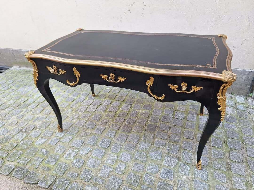 photo buy Gorgeous Louis XV Style, Ormolu Mounted, Bronze Dore, Bureau Plat, Writing Desk!
