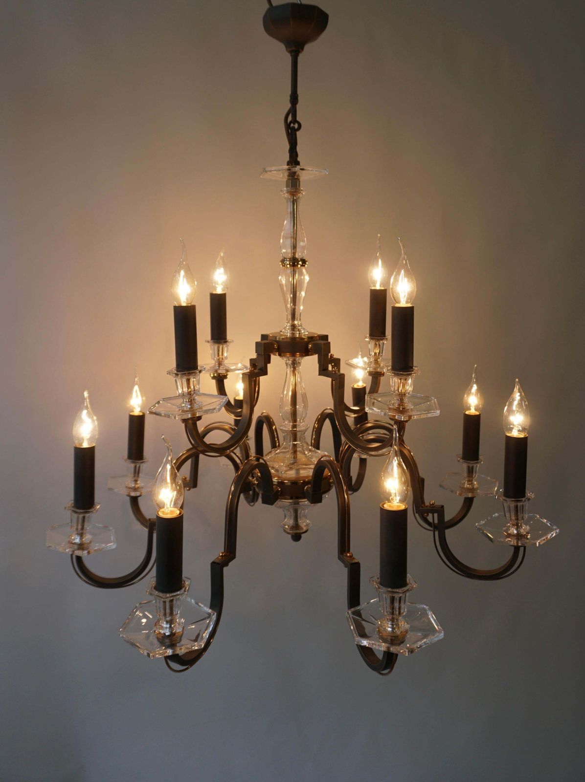Very Elegant Classic  French Crystal Glass Chandelier photo Lighting