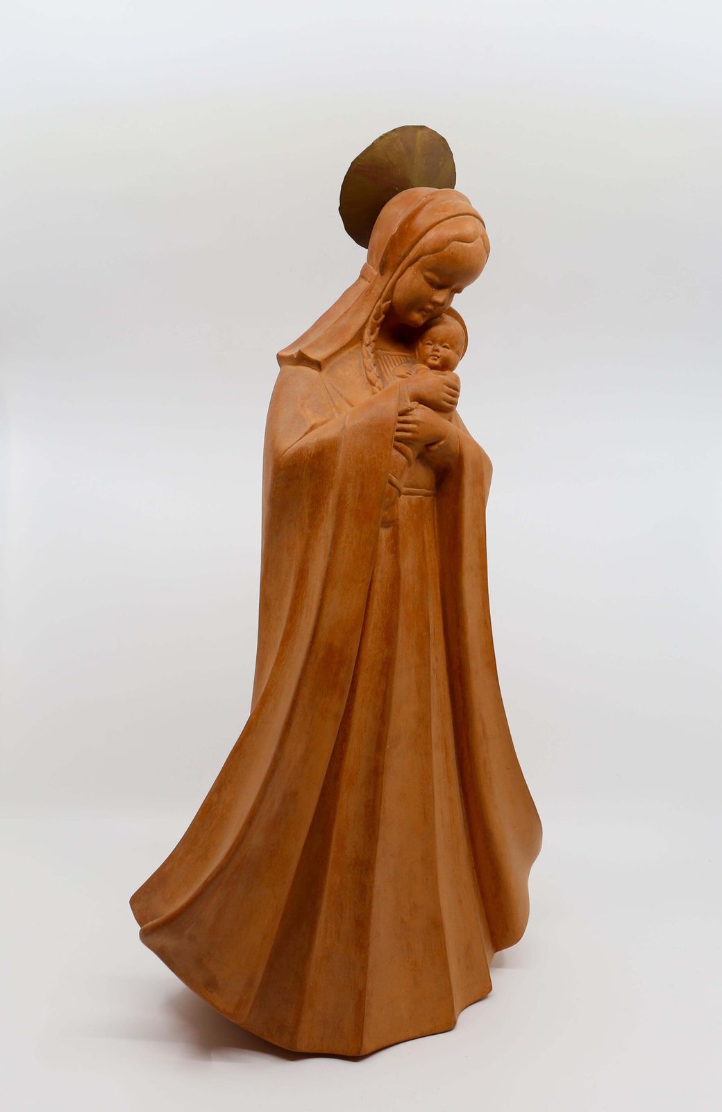 Madonna With Child Terracotta Sculpture photo furniture