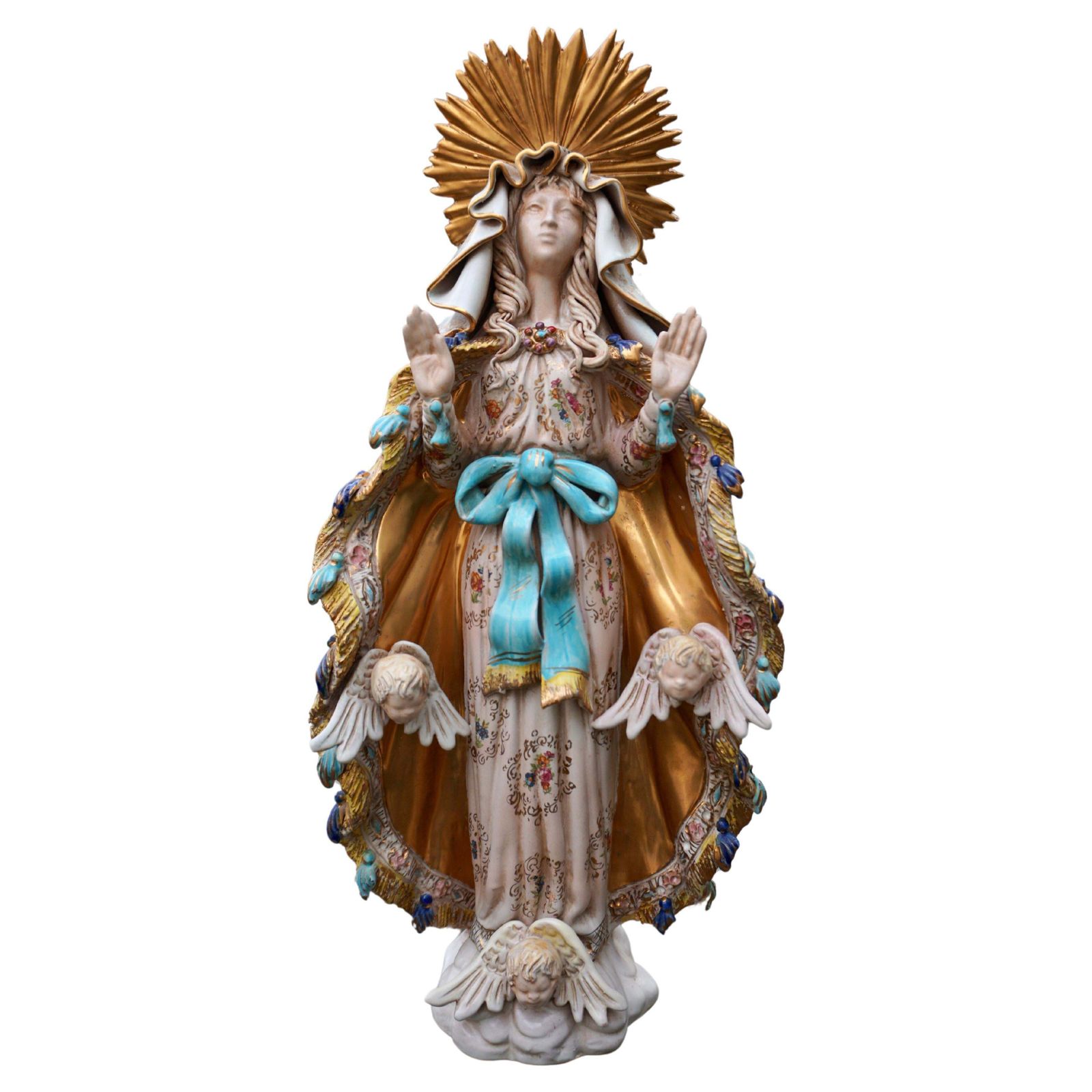 Rare Italian Porcelain Madonna By Paolo Marioni