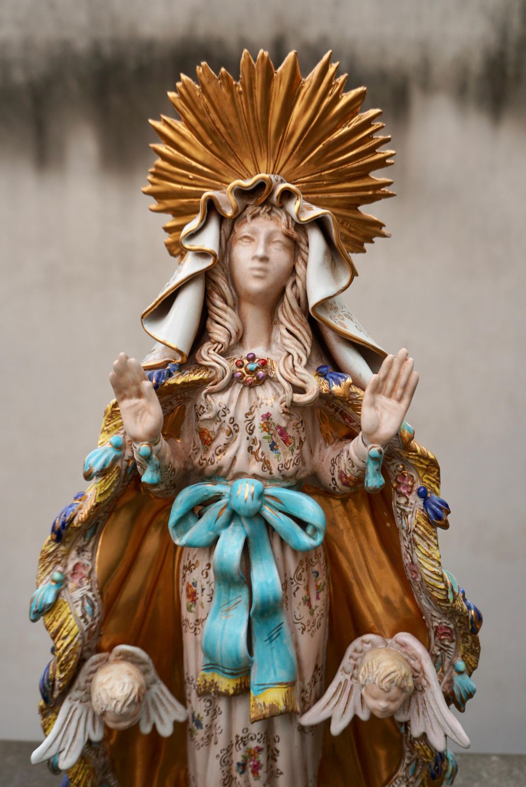 Rare Italian Porcelain Madonna By Paolo Marioni photo for sale