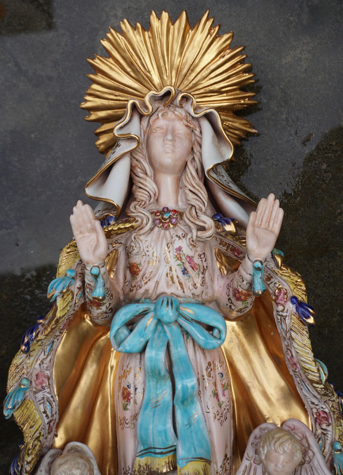 Home Decor Rare Italian Porcelain Madonna By Paolo Marioni photo