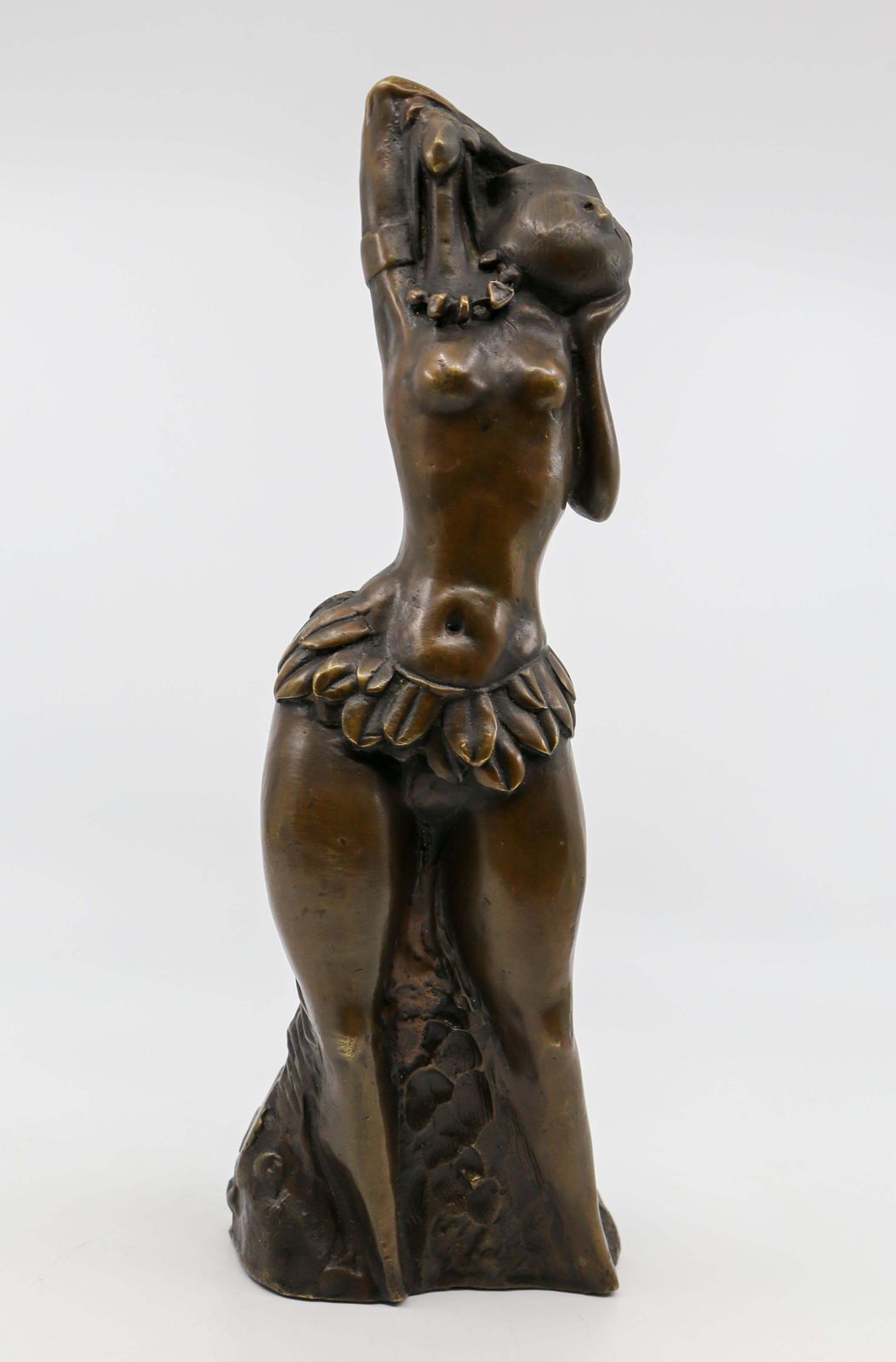 African Ethiopian Hamar Woman, Patinated And Polished Bronze Sculpture photo Art