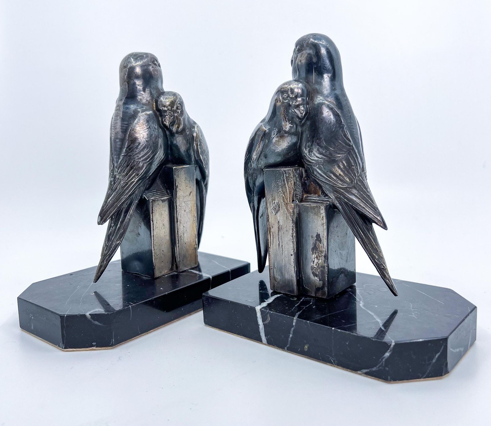 Early 20th Century Art Deco Bookends With Birds photo furniture