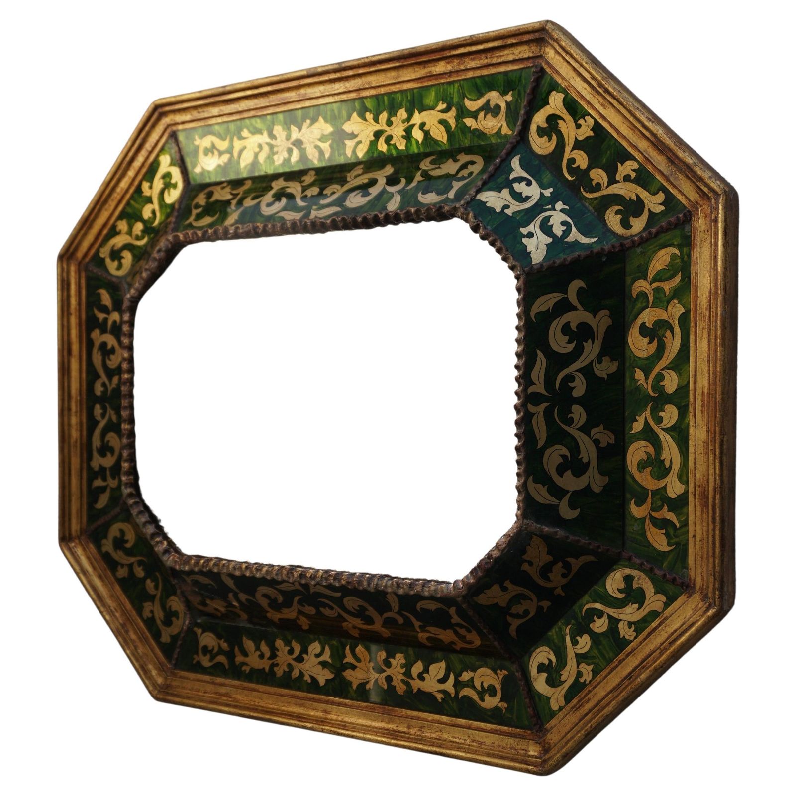 A Spanish Glass Verre Eglomise Gilded Mirror C. 1930 photo furniture