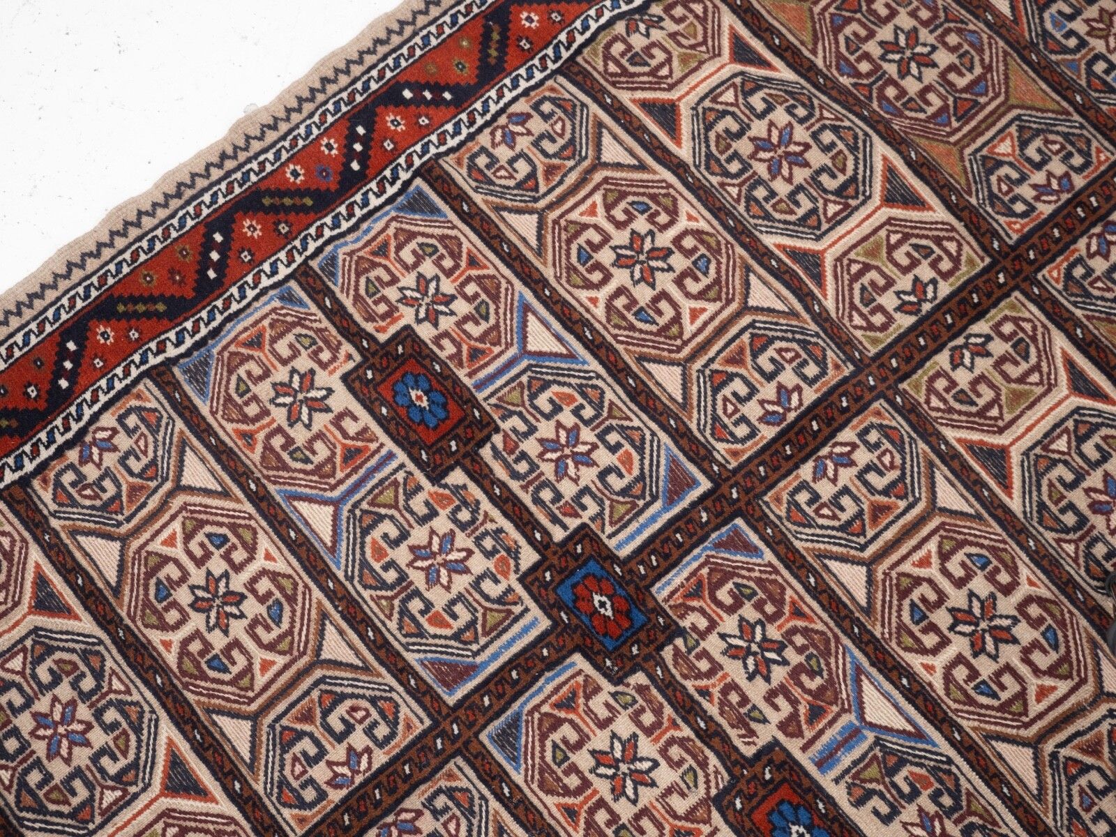 photo furniture Vintage Afghan Tribal Part Kilim Handwoven Wool Rug 218 × 129 Cm ( 7'2" × 4'3" Handmade Flat Weave Wool Carpet)