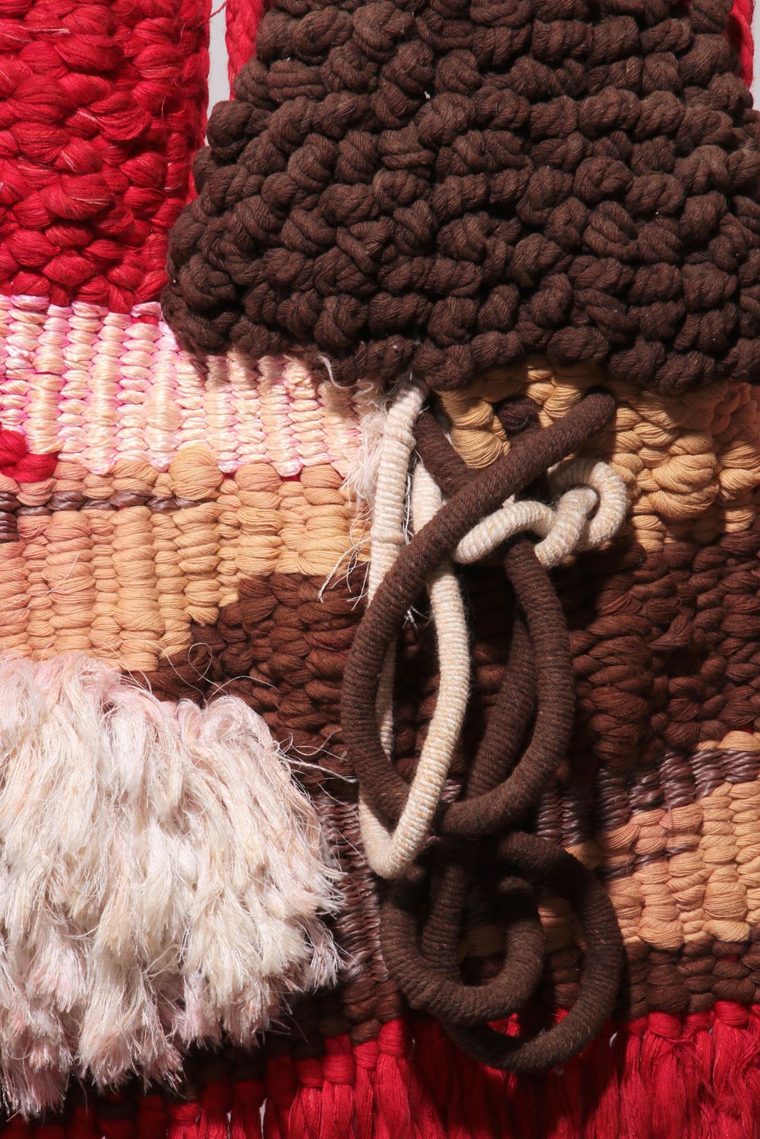 Spanish Textured Macramé Tapestry From The 70s – Unique Design Object photo vinterior